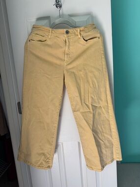 J. Jill Yellow High-Rise Full-Leg Crop Jeans